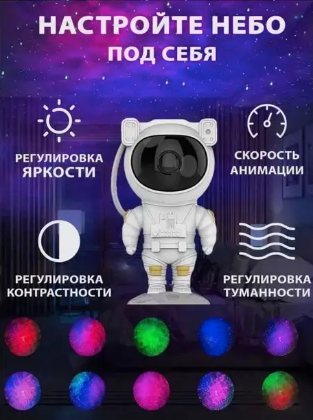 Нічник проектор зоряного неба Astronaut.