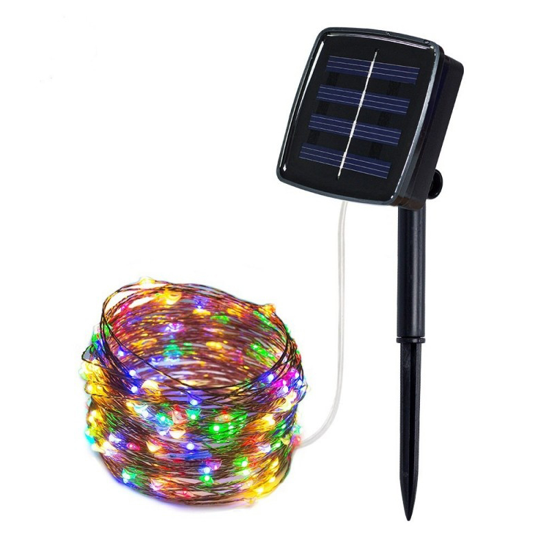 Гірлянда Крапля роси (SFK-15) RGB колір із сонячною панеллю 10m/100led
