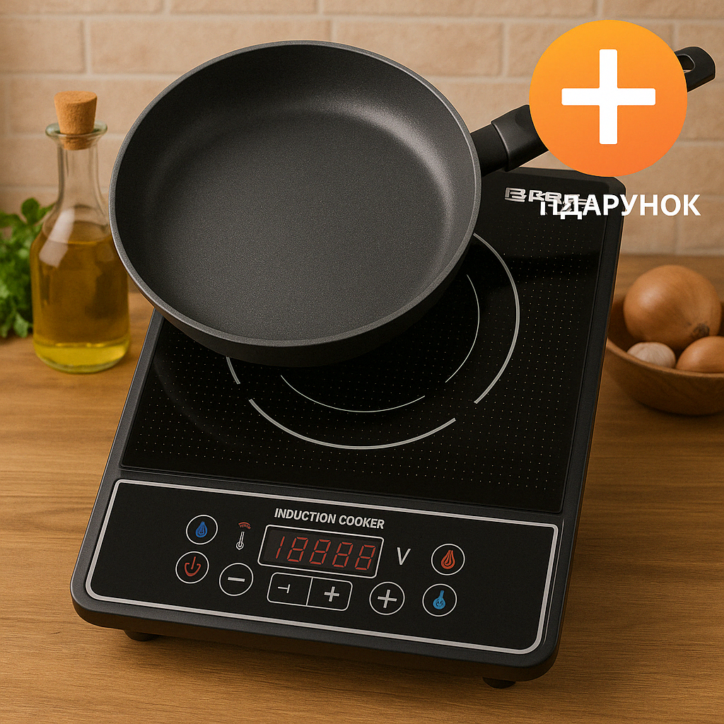 Плита індукційна ударостійка крист.поверхня  28*36см