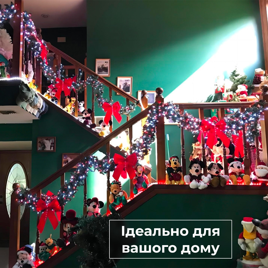 Гірлянда нитка світлодіодна GarlandoPro 300LED 16м 8 режимов гірлянда новорічна