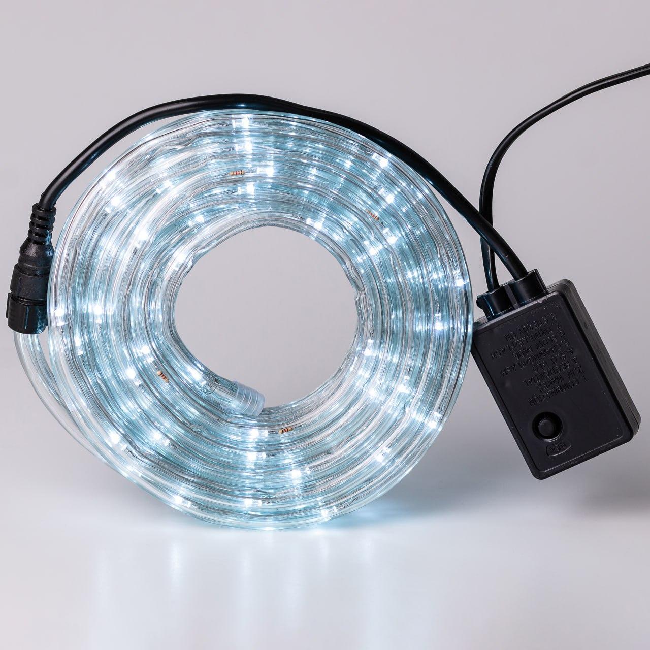 Гірлянда вулична стрічка світлодіодна Дюралайт 240 LED 7м морозостійка прозорий дріт Білий