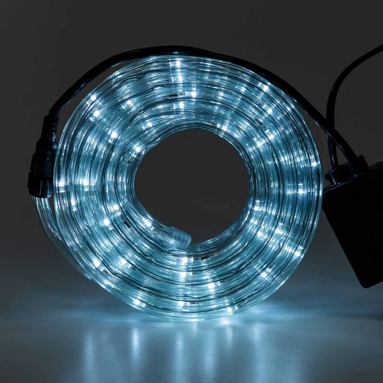 Гірлянда вулична стрічка світлодіодна Дюралайт 900 LED 50м морозостійка прозорий дріт Білий