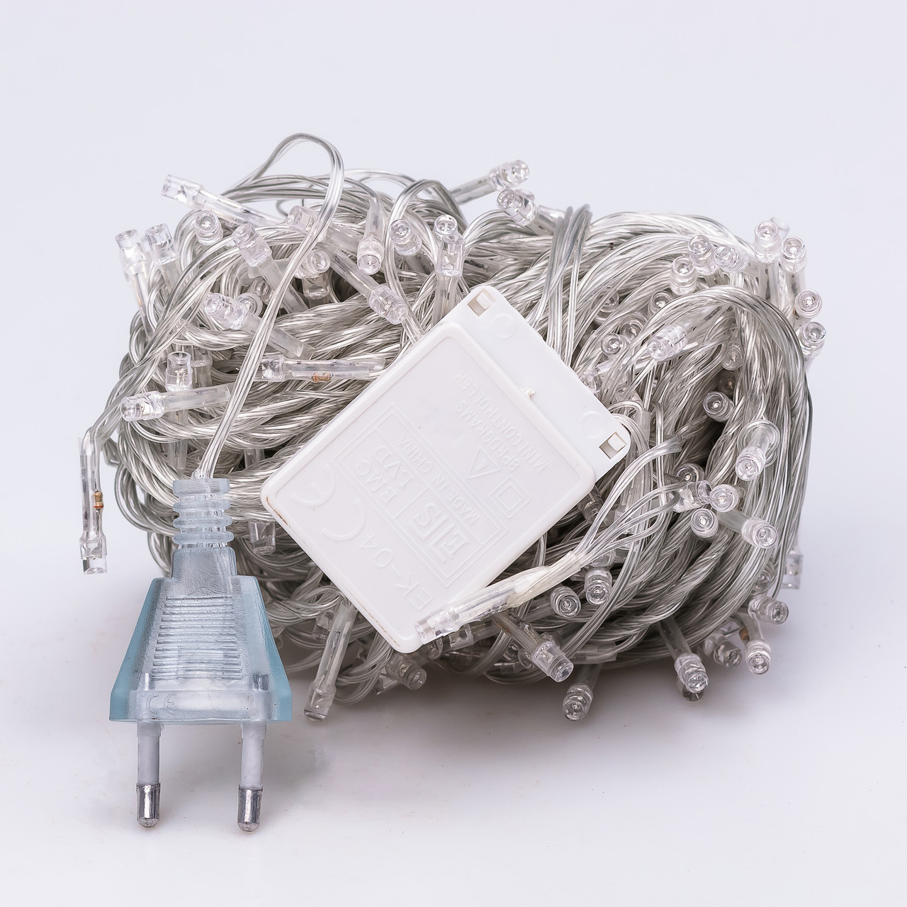 Гирлянда нить 22м на 500 LED лампочек светодиодная прозрачный провод 8 режимов работы