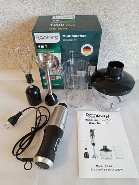 Блендер занурювальний 4в1 Rainberg RB-6211 1200W