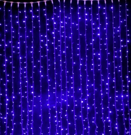 Світлодіодна гірлянда Водоспад 3*2м 350 Led Синій від мережі 