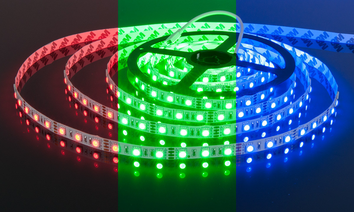 Льод стрічка LED 5050 - 12W Blue, Green, Red, White (синя, зелена, червона, біла)