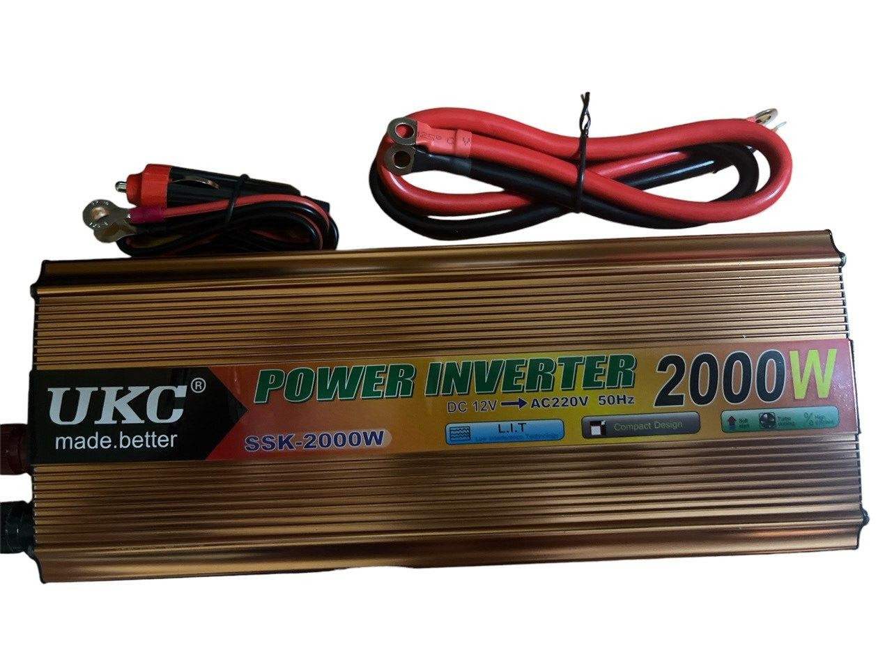 Інвертор напруги 12V-220V 2000W UKC