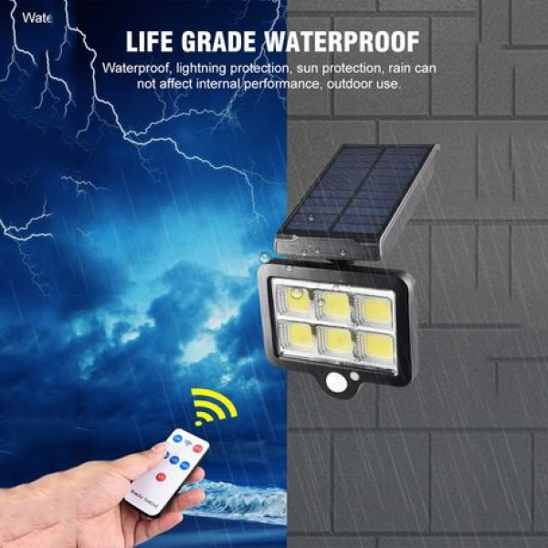 Вуличний ліхтар на сонячній батареї з датчиком руху та пультом SOLAR WALL LAMP YT-140