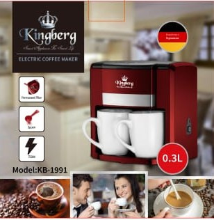 Кофеварка капельная на 2 чашки Kingberg KB-1991