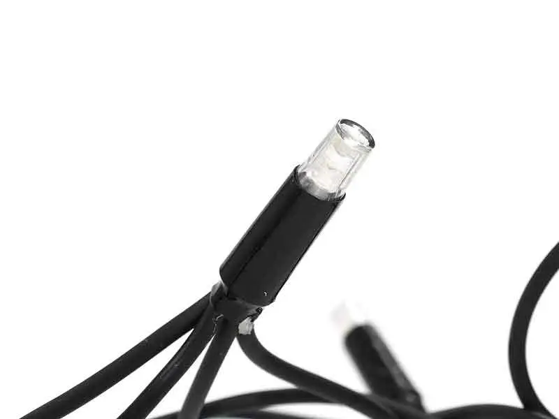 Гірлянда вулична 3,3мм чорний провід 10м мерехтлива лампа 100LED L Lux LINE-3.3-100 Синій