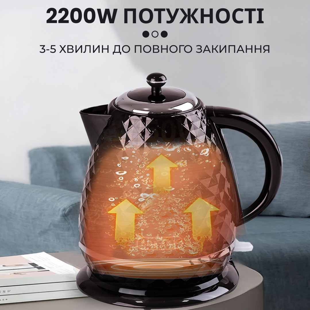 Электрочайник стильный дисковый 1,7 л 2200 Вт Sokany SK-1032