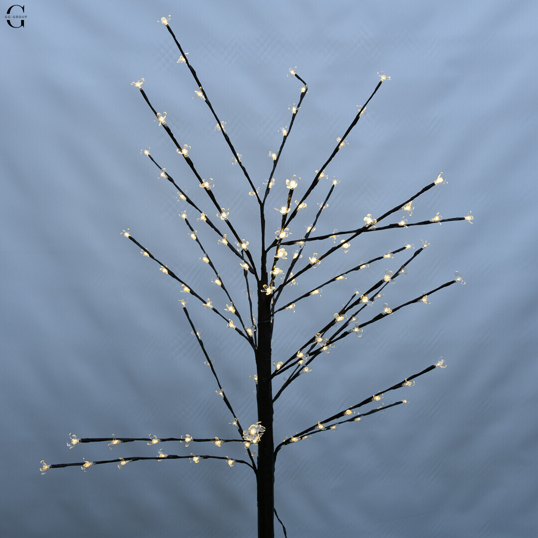 LED-дерево САКУРА декоративное 1.5 м, 144 LED, желтый свет, RGB, 8 режимов