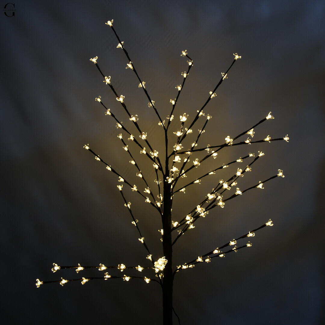 LED-дерево САКУРА декоративное 1.5 м, 144 LED, желтый свет, RGB, 8 режимов