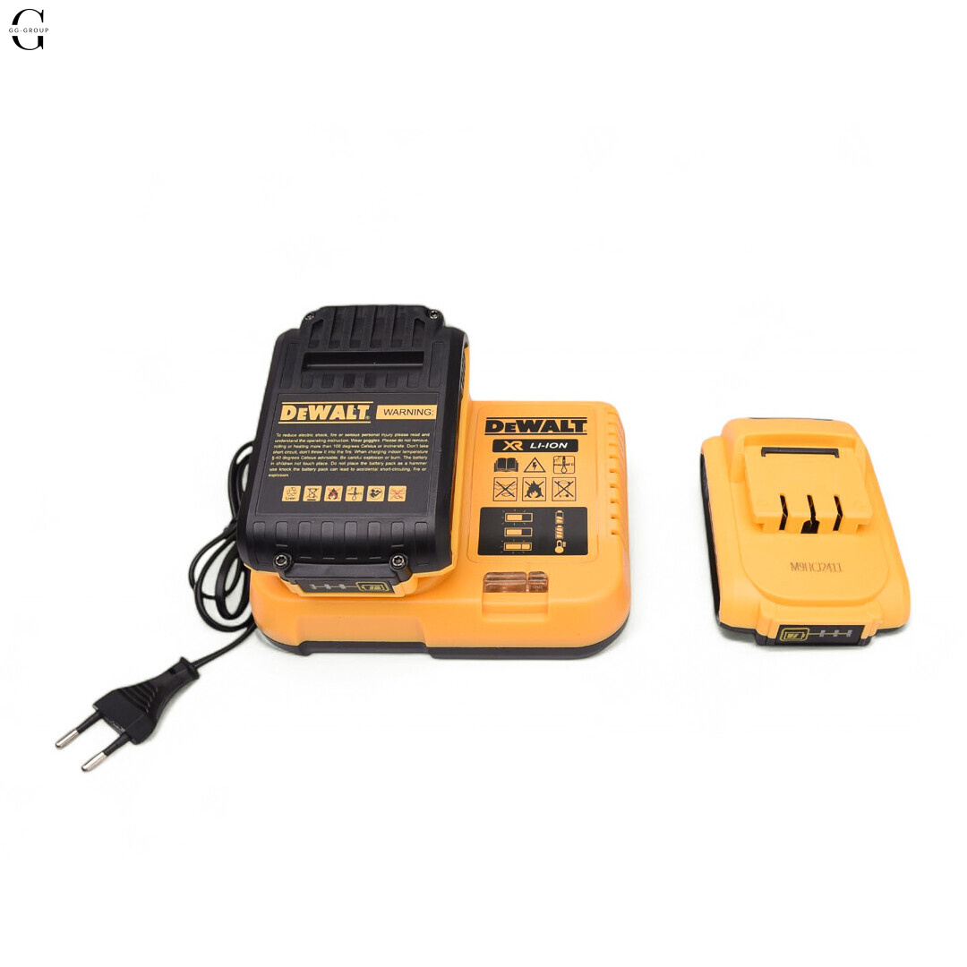 Шуруповерт аккумуляторный DeWalt 24V с набором инструментов в кейсе, 2 аккумулятора 5.0Ah