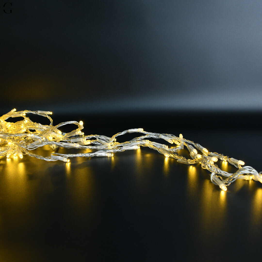 Світлодіодна штора гірлянда «Водоспад» 3×2 м, 350 LED, тепле біле світло