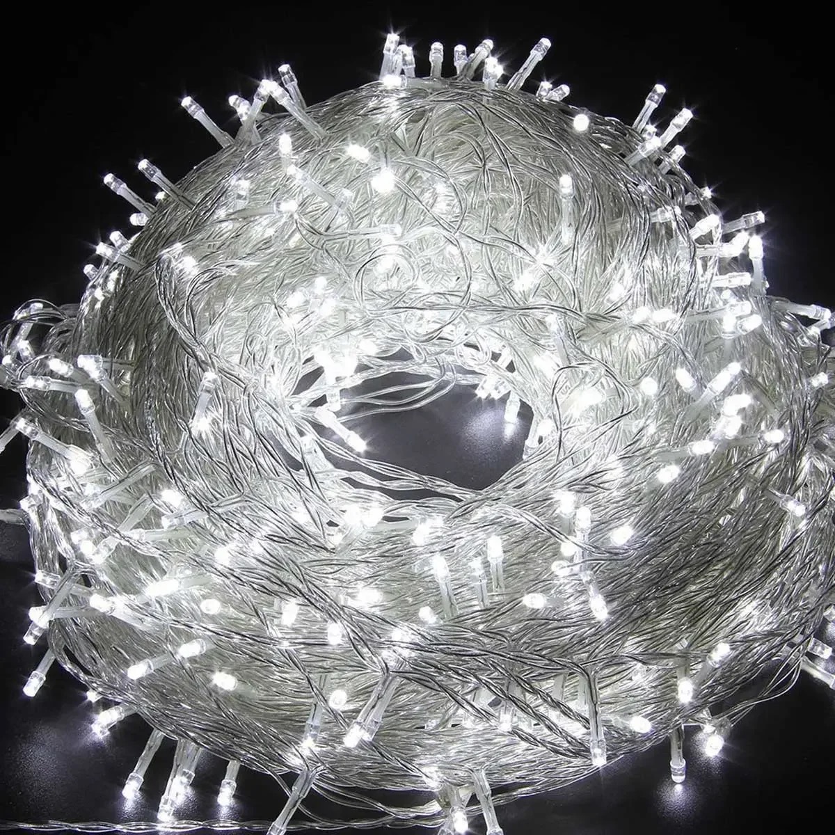 Гирлянда нить 1000 LED, 50 м, холодный белый — АКЦИЯ 2+1 (купи 2, получи 3)