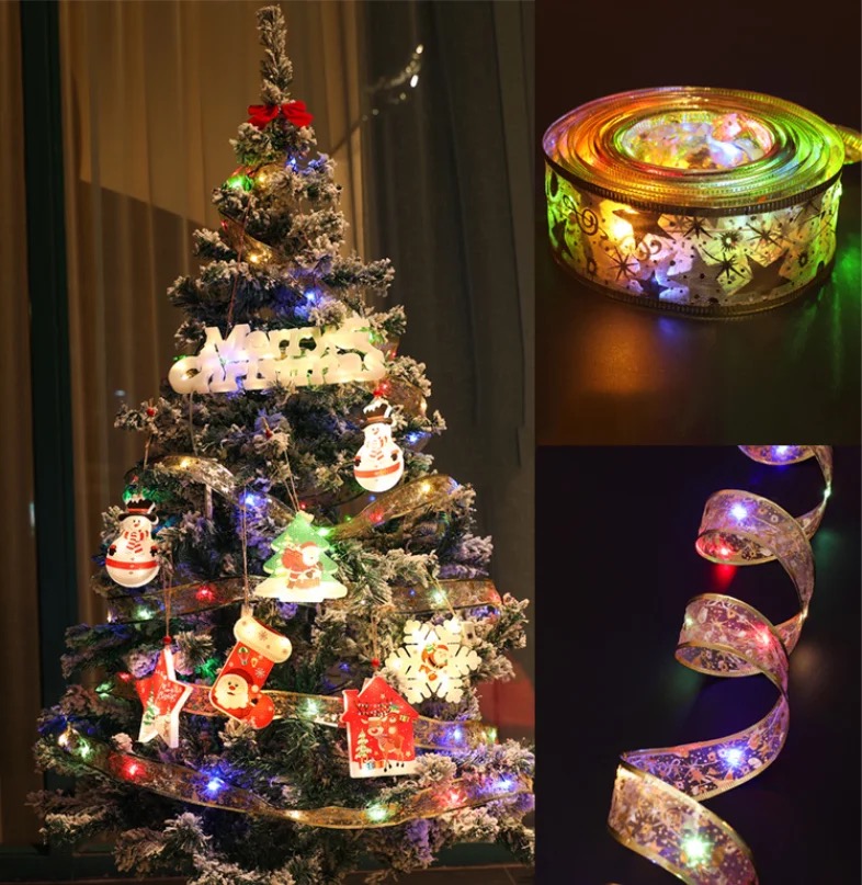 Світлодіодна ялинкова гірлянда у вигляді стрічки 50 Led 5 метрів Christmas Decoration Мікс 